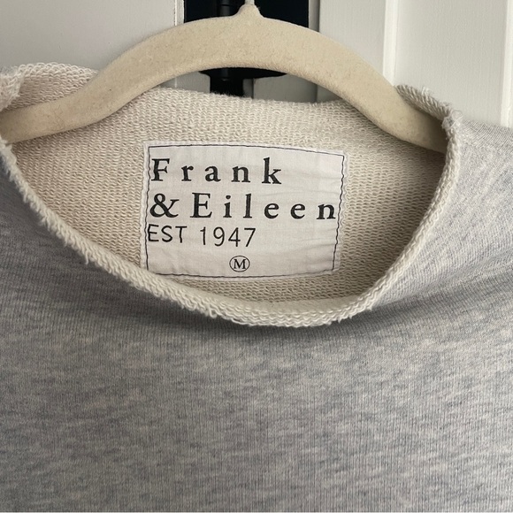 Frank & Eileen EFFIE Long-Sleeve Funnel Neck Capelet Triple Fleece Gray - Picture 3 of 5